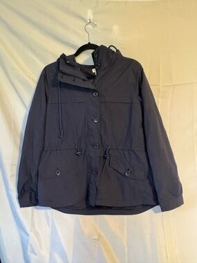 J. Crew Navy Hooded Jacket